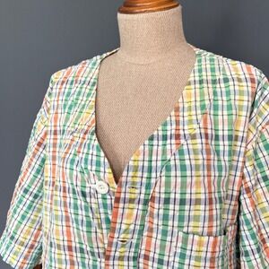 The Vermont Country Store Plaid Cotton Mumu Dress | SZ‎ Large | Cottagecore